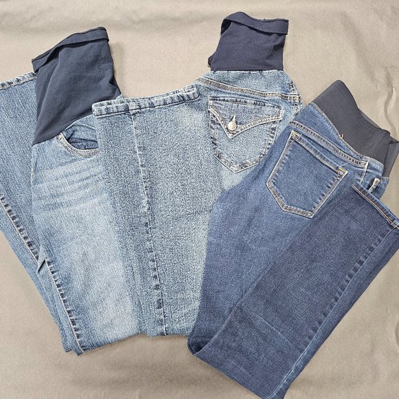 Oh Baby by Motherhood Denim - Bundle of 3 Maternity Denim Jeans- Small